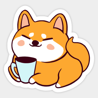 Morning Coffee Shibe Sticker